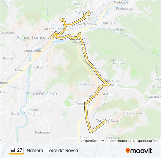 27 bus Line Map