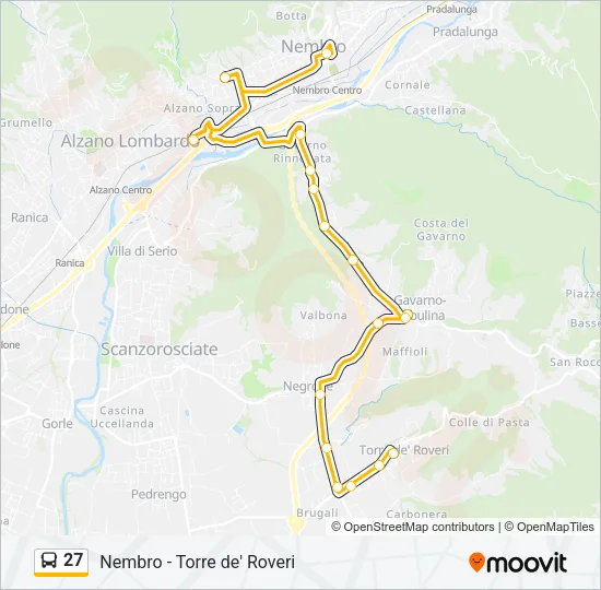 27 Bus Line Map