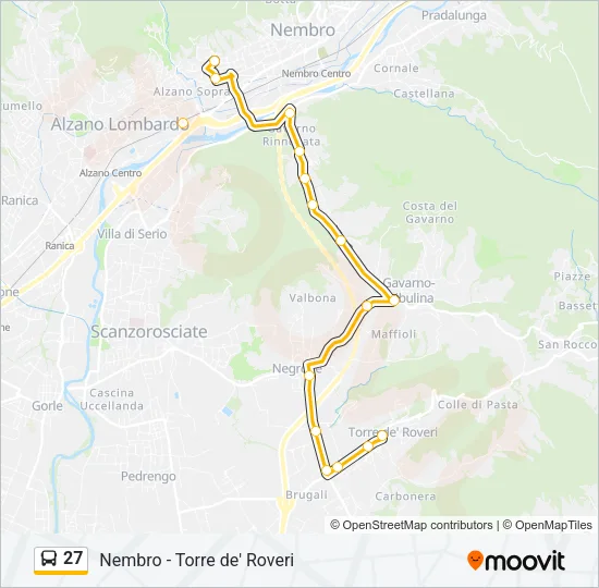 27 Bus Line Map