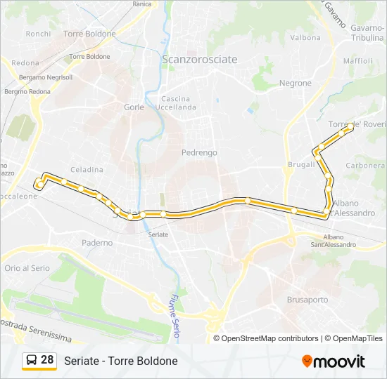 28 Bus Line Map