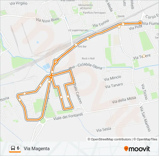 6 Bus Line Map