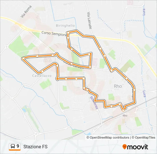 9 Bus Line Map