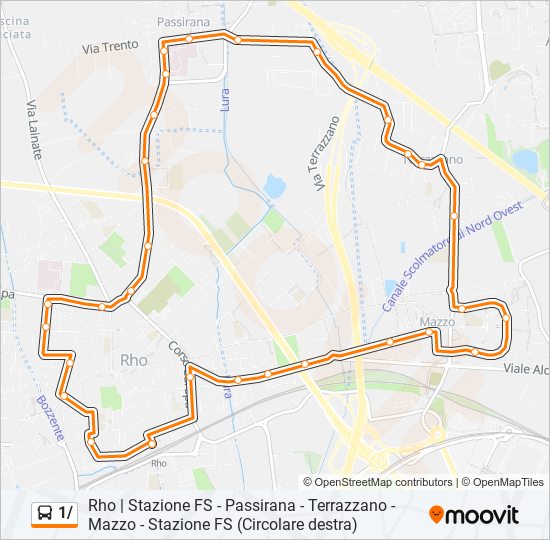 1/ bus Line Map