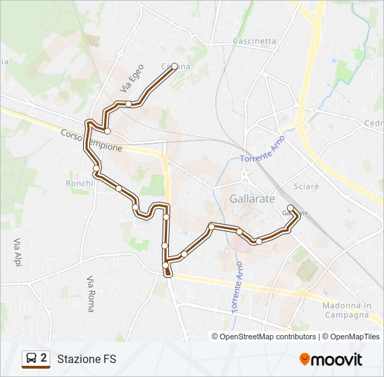 2 bus Line Map