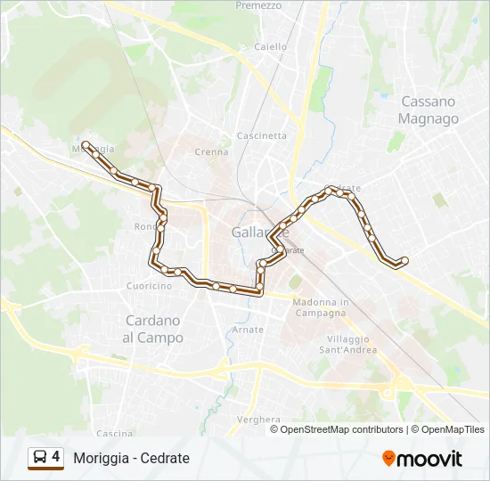 4 Bus Line Map