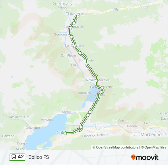 A2 Bus Line Map