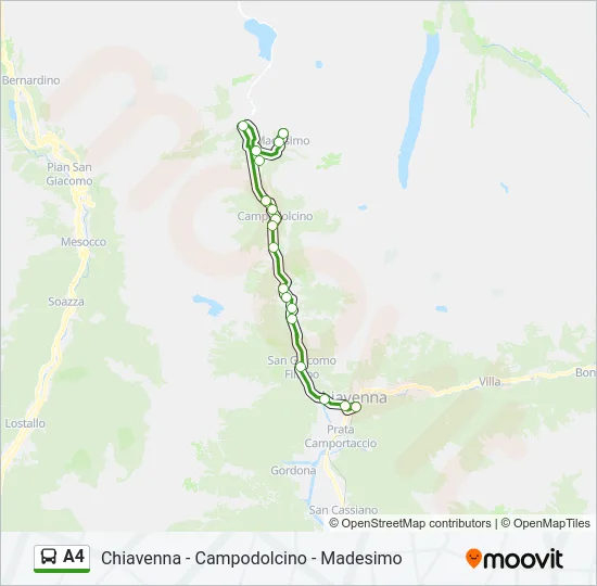 A4 Bus Line Map