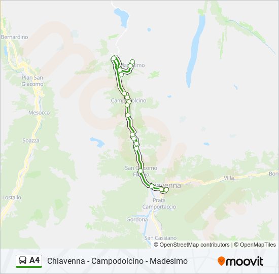 A4 bus Line Map