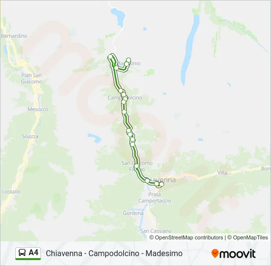 A4 Bus Line Map