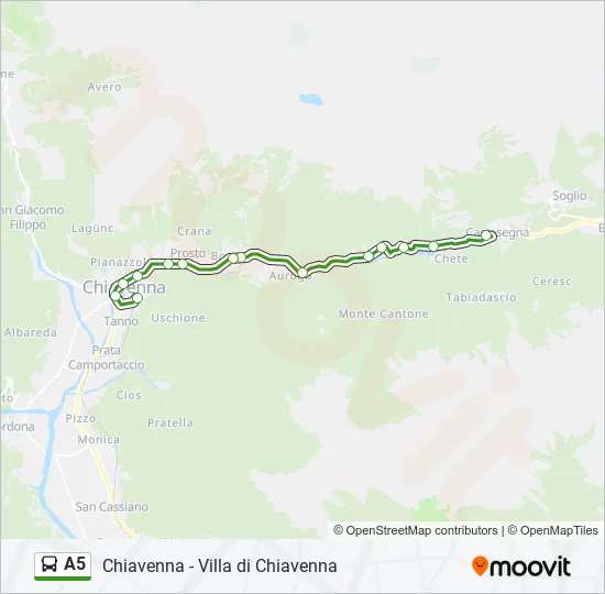 A5 Bus Line Map