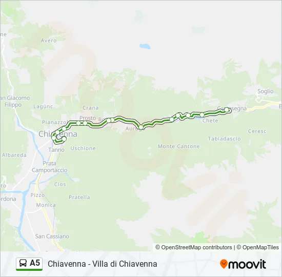 A5 Bus Line Map