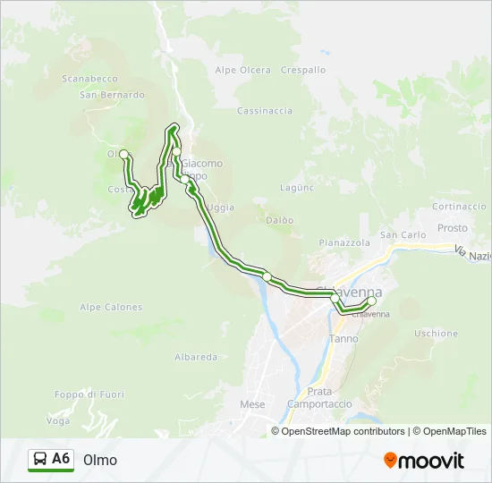 A6 Bus Line Map