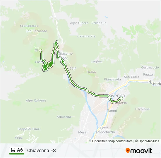 A6 Bus Line Map