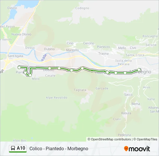 A10 Bus Line Map