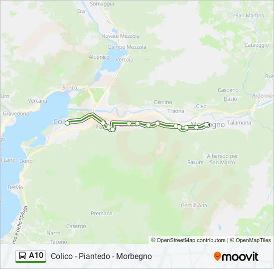 A10 Bus Line Map