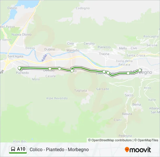 A10 Bus Line Map