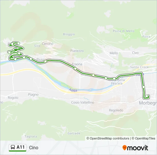 A11 Bus Line Map