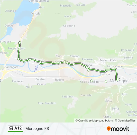 A12 Bus Line Map