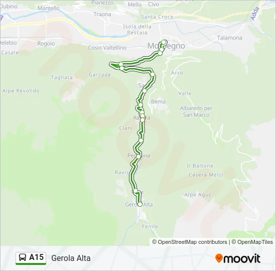 A15 Bus Line Map