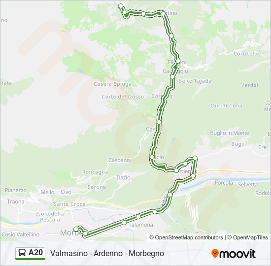 A20 bus Line Map