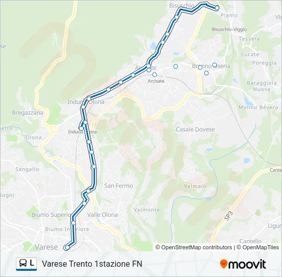 L Bus Line Map