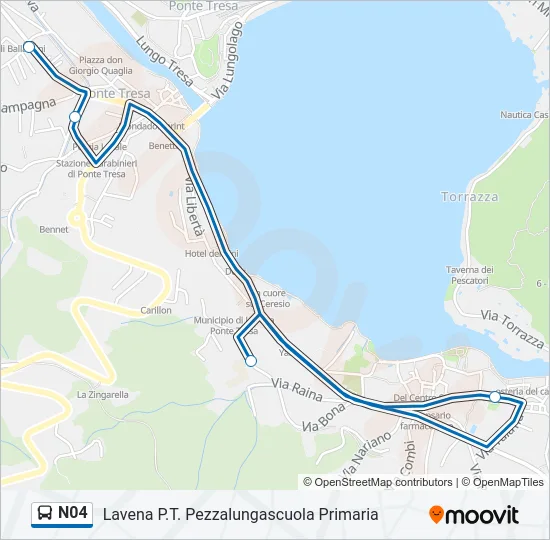 N04 Bus Line Map