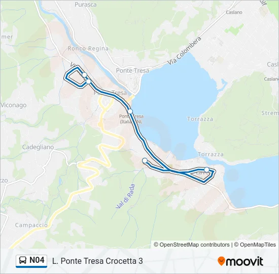 N04 Bus Line Map
