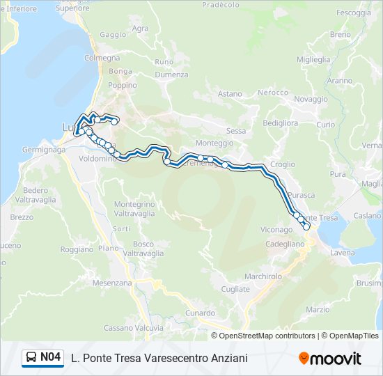 n04 Route: Schedules, Stops & Maps - L. Ponte Tresa Varesecentro ...
