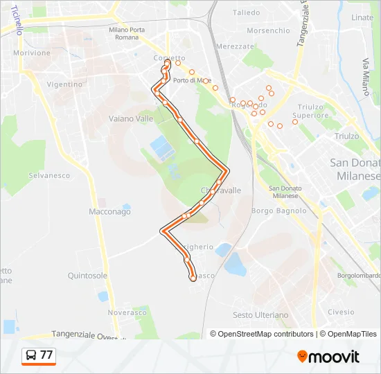 77 Bus Line Map