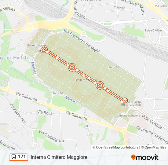 171 Bus Line Map