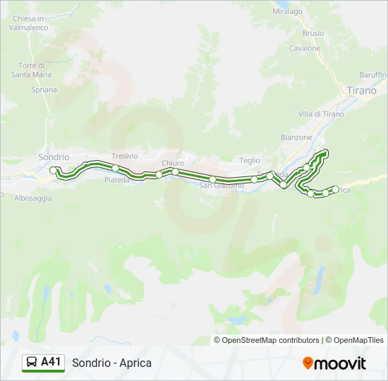A41 Bus Line Map