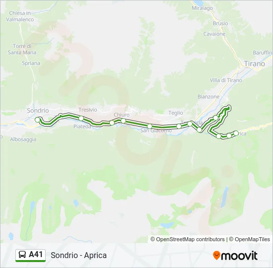 A41 Bus Line Map
