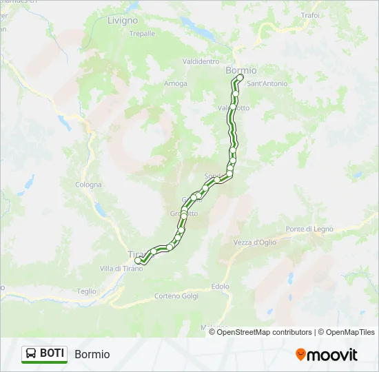 BOTI Bus Line Map