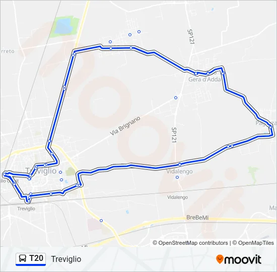 T20 Bus Line Map
