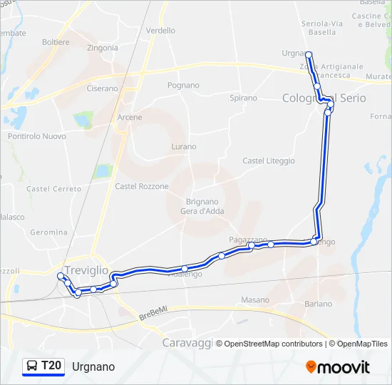 T20 Bus Line Map