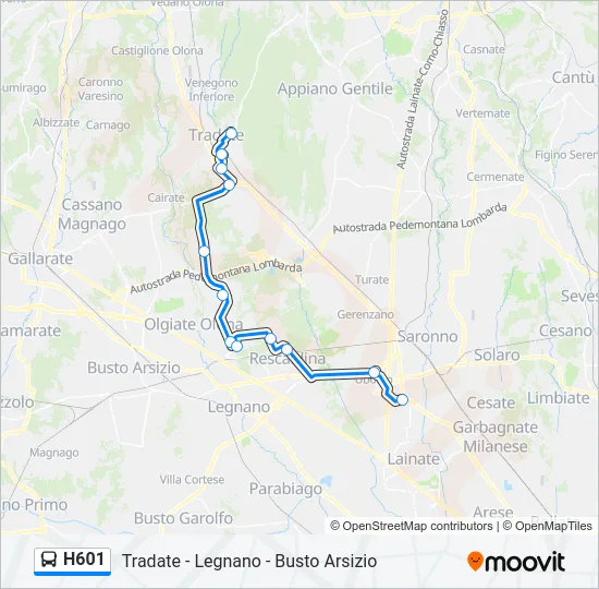 H601  Line Map