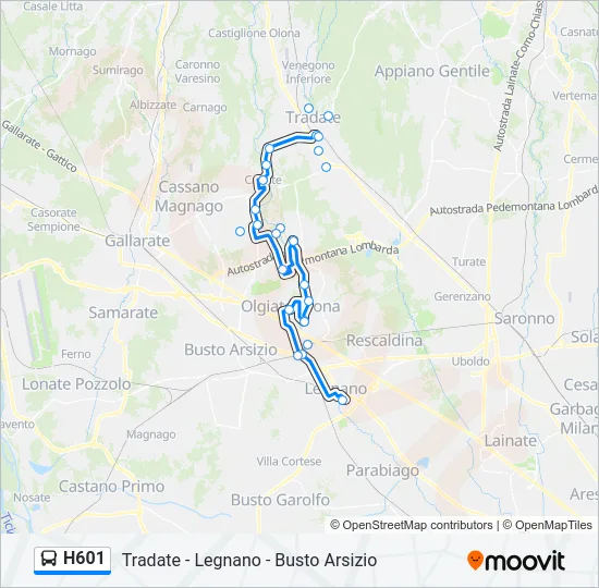 H601  Line Map