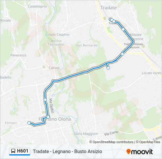 H601  Line Map