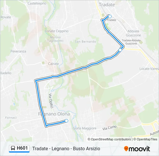 H601  Line Map