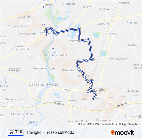 Linea T10: Orari, Fermate E Mappe - Treviglio (Aggiornato)