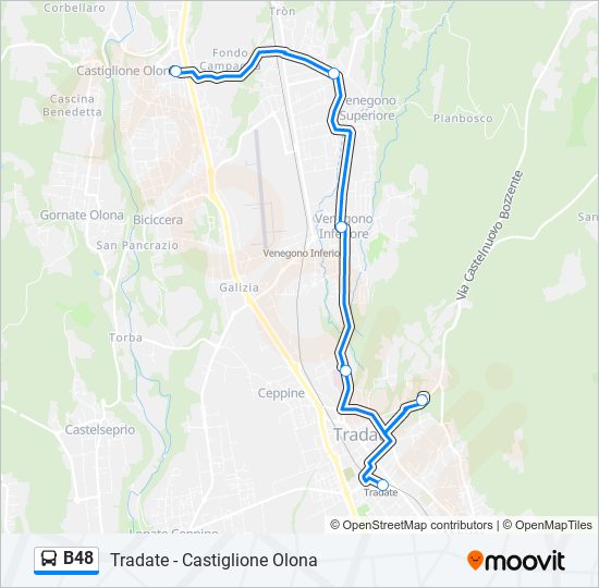 b48 Route: Schedules, Stops & Maps - Tradate (V. Piave 16 - Staz.Fnm ...