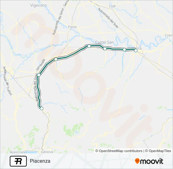 R Train Line Map