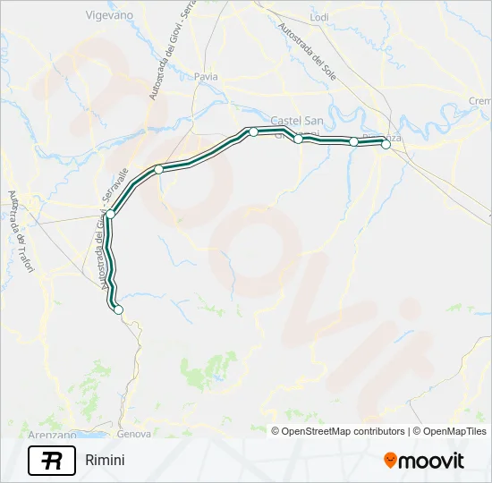R Train Line Map