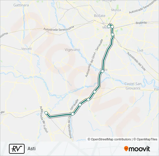 RV Train Line Map