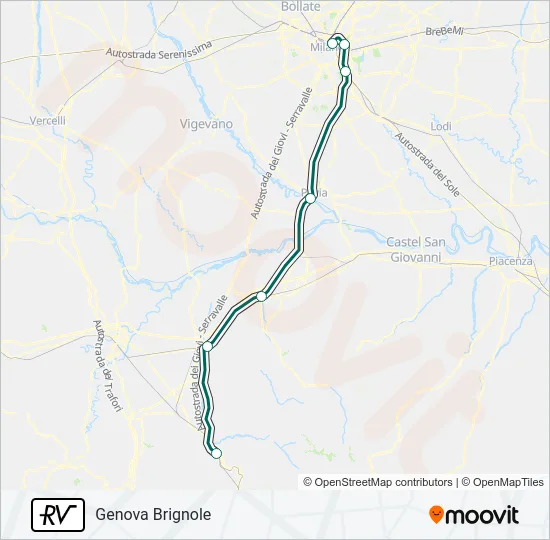 RV Train Line Map