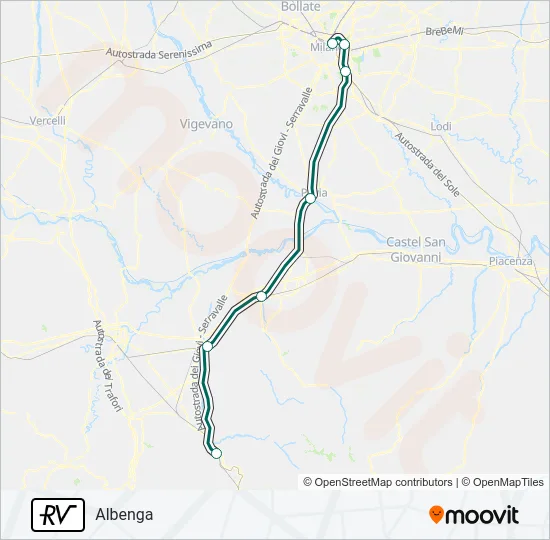 RV Train Line Map