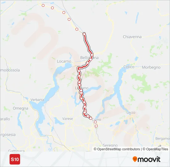 S10 Train Line Map