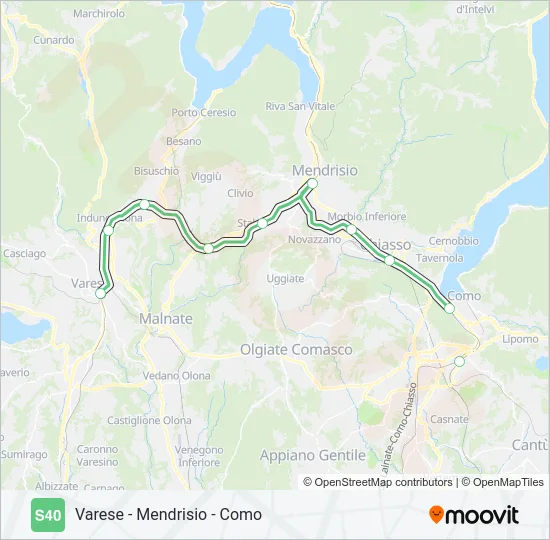 S40 Train Line Map