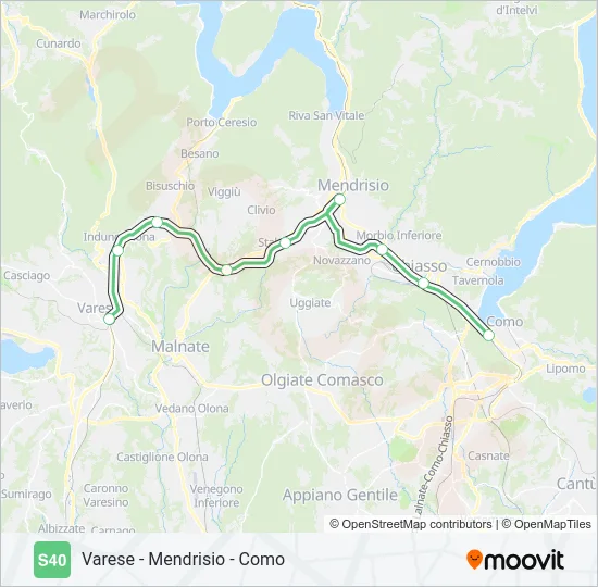 S40 Train Line Map