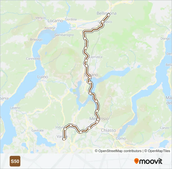 S50 Train Line Map